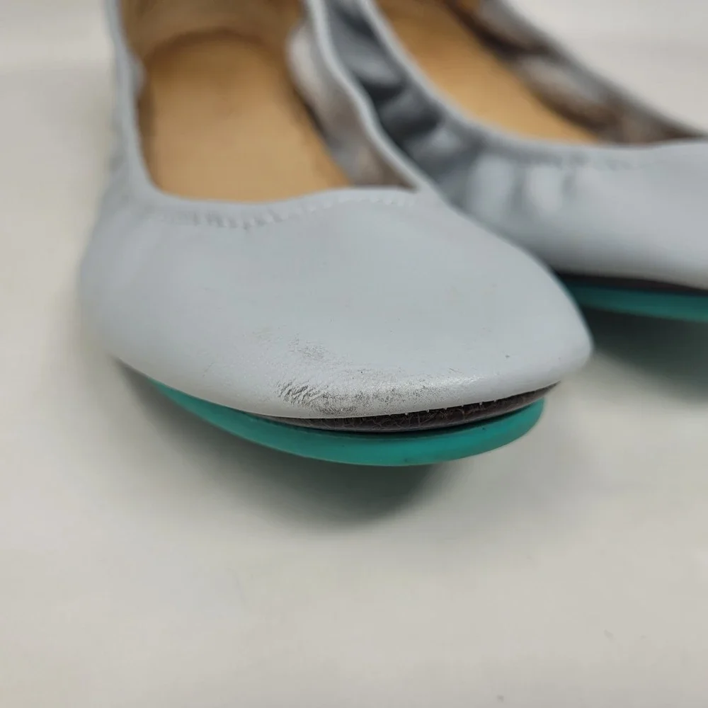 Tieks Ballet Flats 8 LOT Of 2 Burgundy Grey Leather Foldable Slip On Comfort